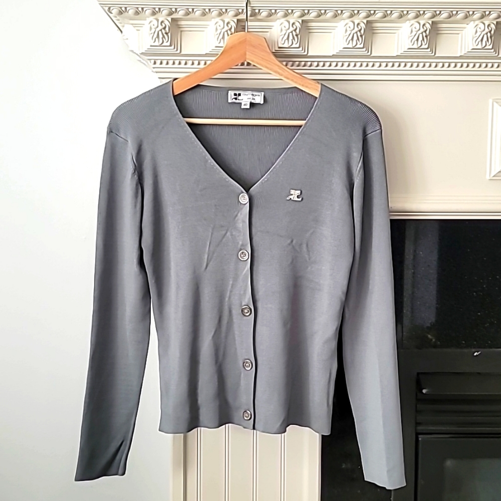 Vintage Courreges Knitted Button Down Cardigan